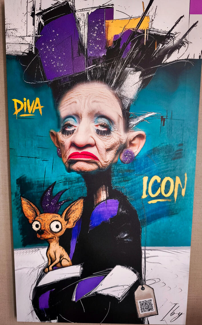 Diva Icon. Tableau interactif - 35X65 cm - Disponible.