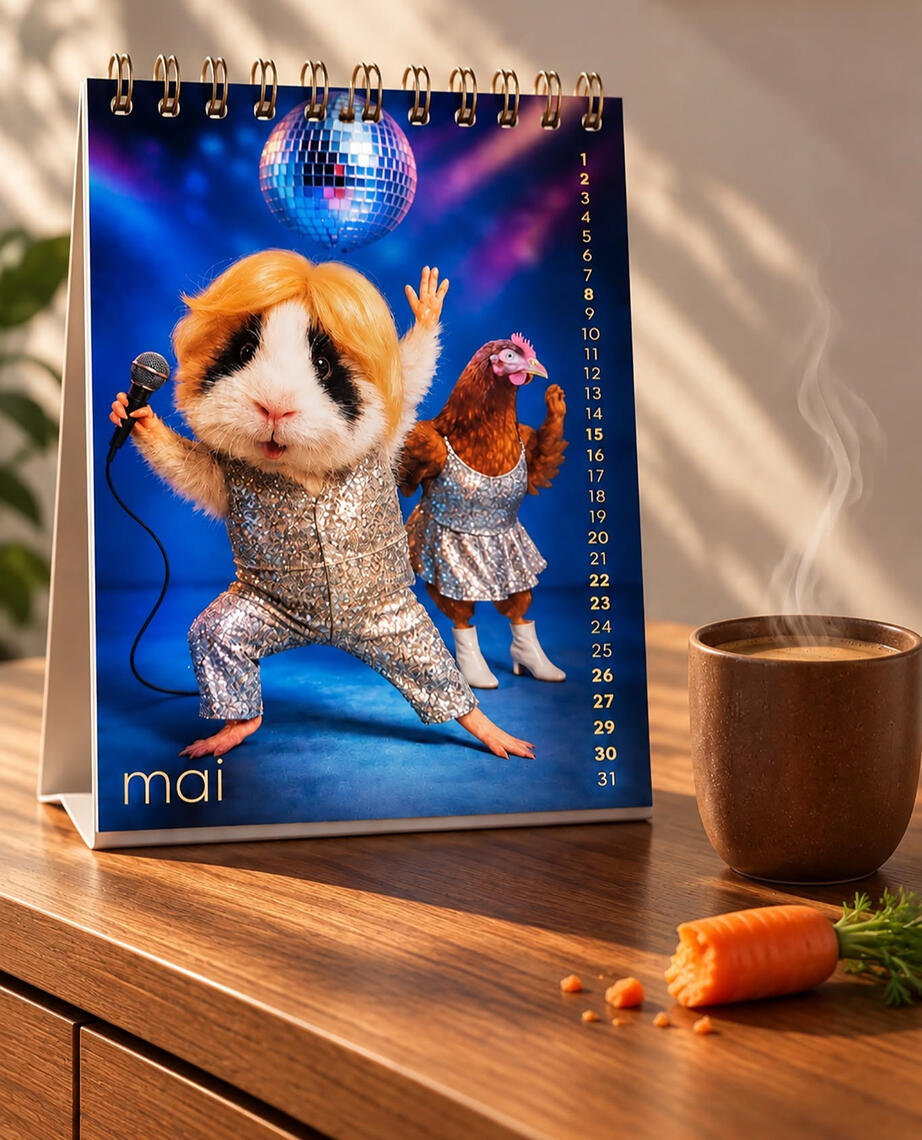 Le calendrier de bureau 2027 " Bradley The Icon " est disponible sur commande au prix de 25€.