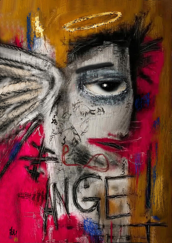 " Angel " - Artbox noir - 75X50 cm - Bientôt disponible.