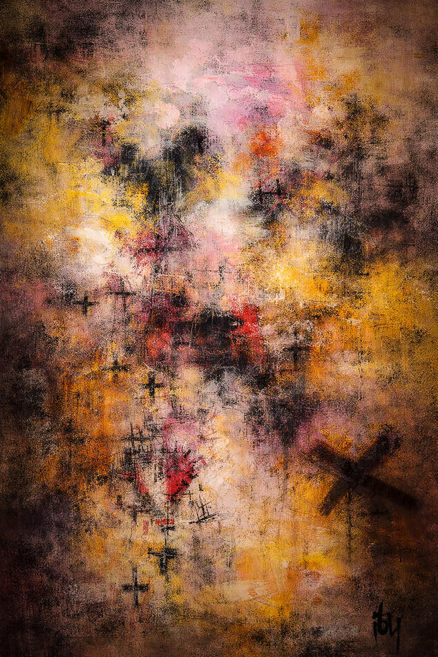 L'instant est béni, tout le reste est souvenir - 75X50 cm.
