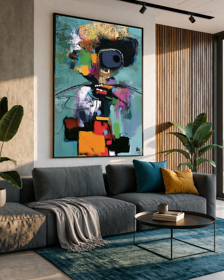 Textures mixtes - 55X90 cm.